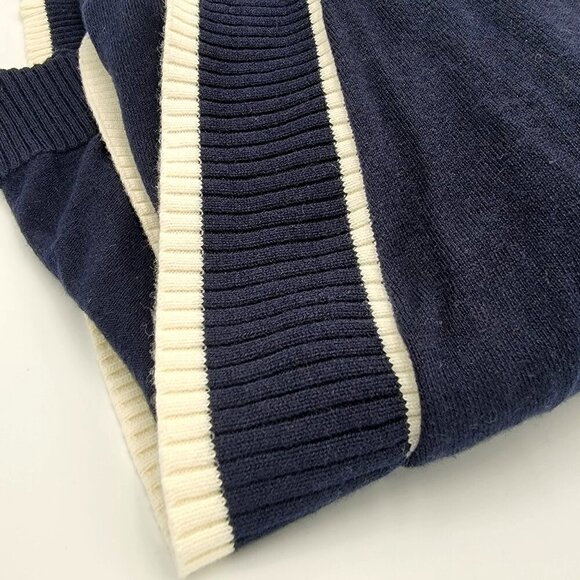 Talbots Apres Sail Blue Open Graphic Nautical  Sweater Size M - Picture 8 of 13